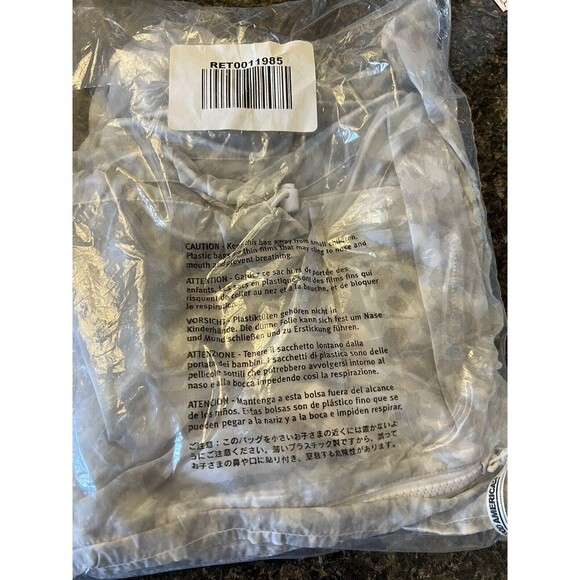 Good American Size Medium /2 Icy Leopard Windbreaker White Hoodie Jacket Beltbag - Picture 7 of 8